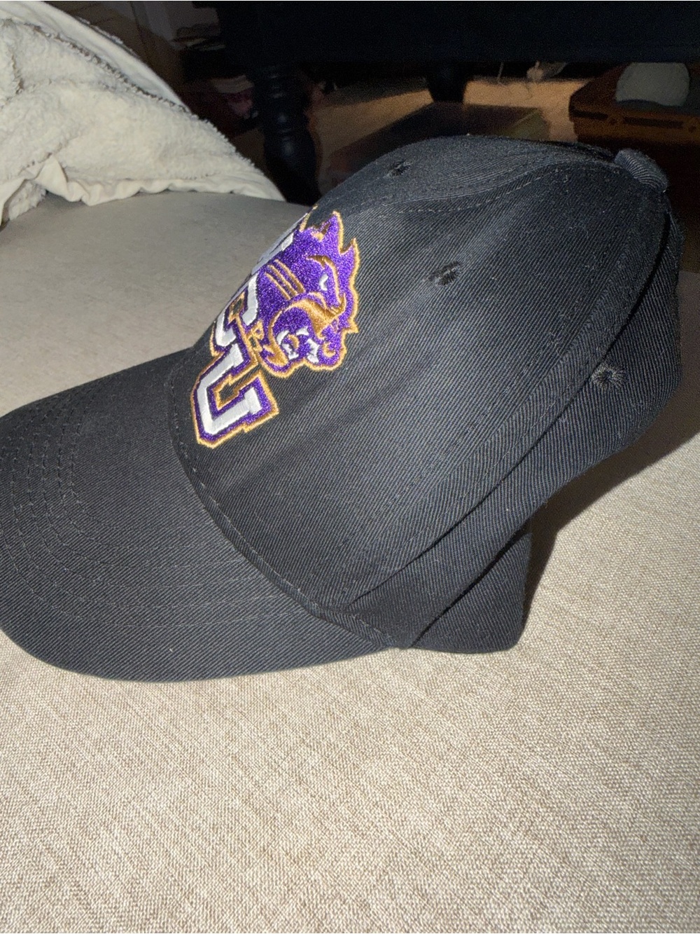Black Baseball Cap with Purple & Gold WCU Logo ππ€π - Picture 4 of 5
